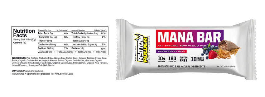 MANA Protein Bar Strawberry Acai