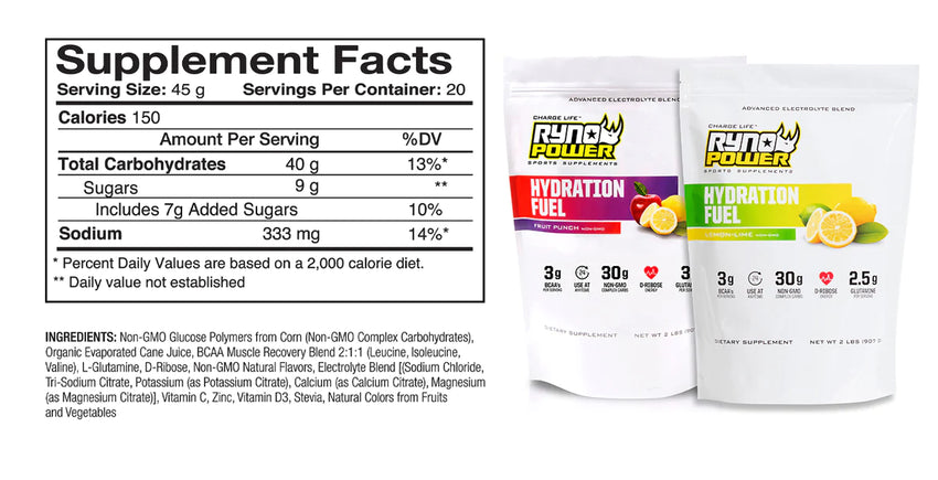 HYDRATION FUEL Fruit Punch Electrolyte Drink Mix