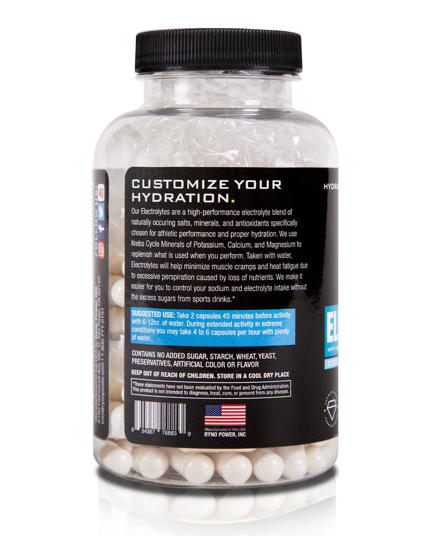 ELECTROLYTES Electrolyte Supplement | 50 Servings (100 Capsules)