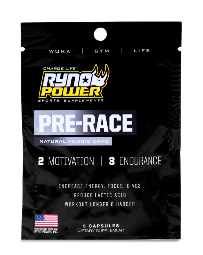 PRE-RACE | MOTIVATION and ENERGY Pre-Workout Supplement Combo Pack | Single Serving (5 Capsules)