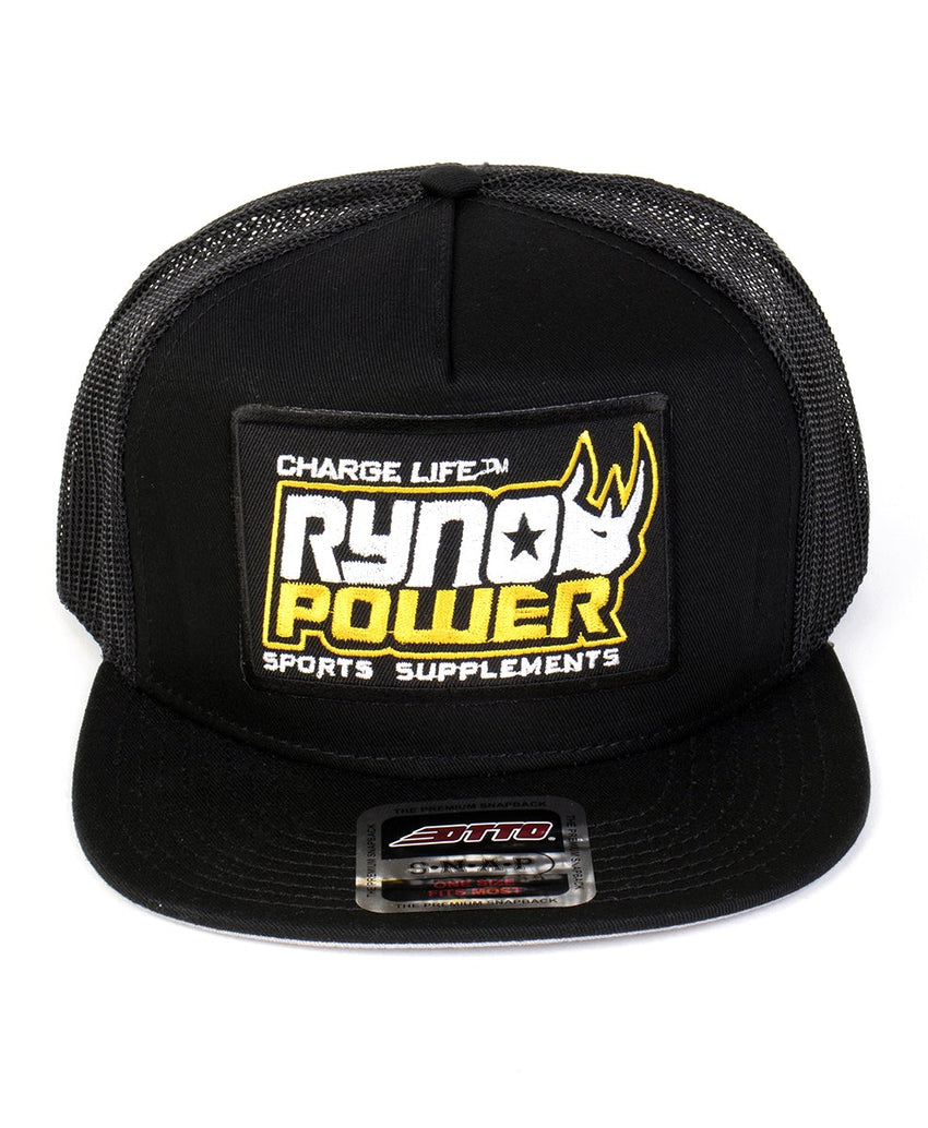 Black Mesh Snapback Hat
