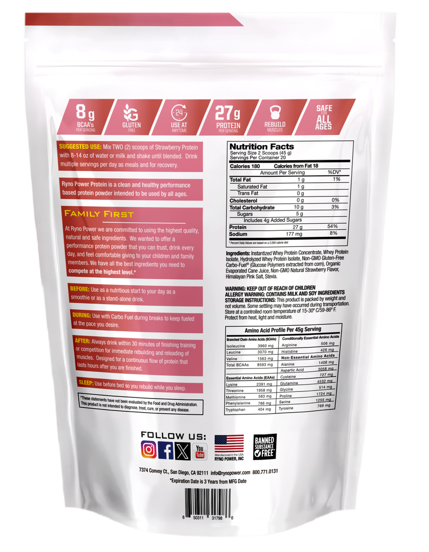 PROTEIN Premium Whey Strawberry Powder