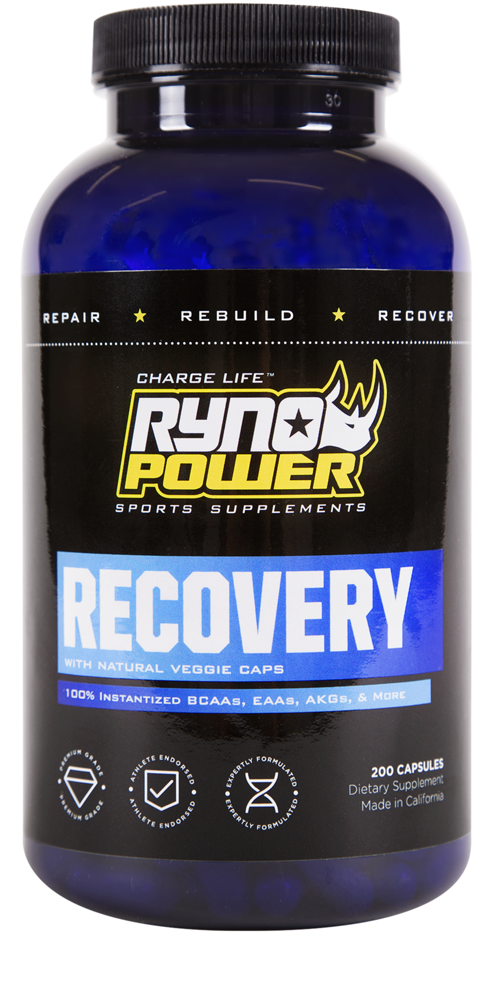 RECOVERY Post-Workout Supplement | 33 Servings (200 Capsules)