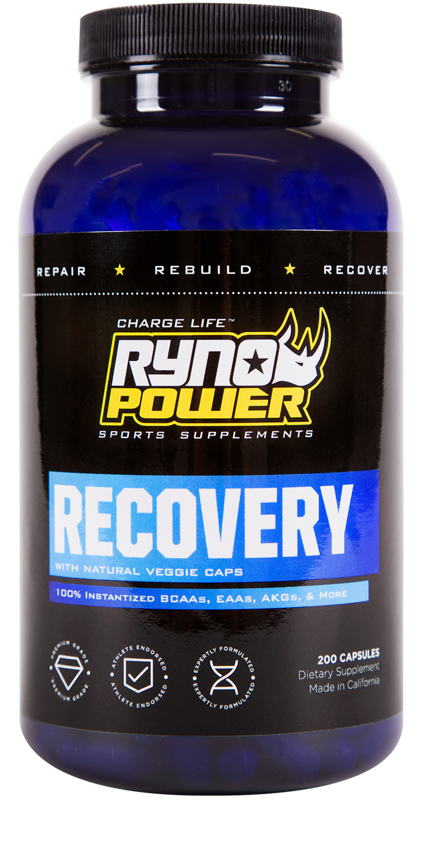 RECOVERY Post-Workout Supplement | 33 Servings (200 Capsules)