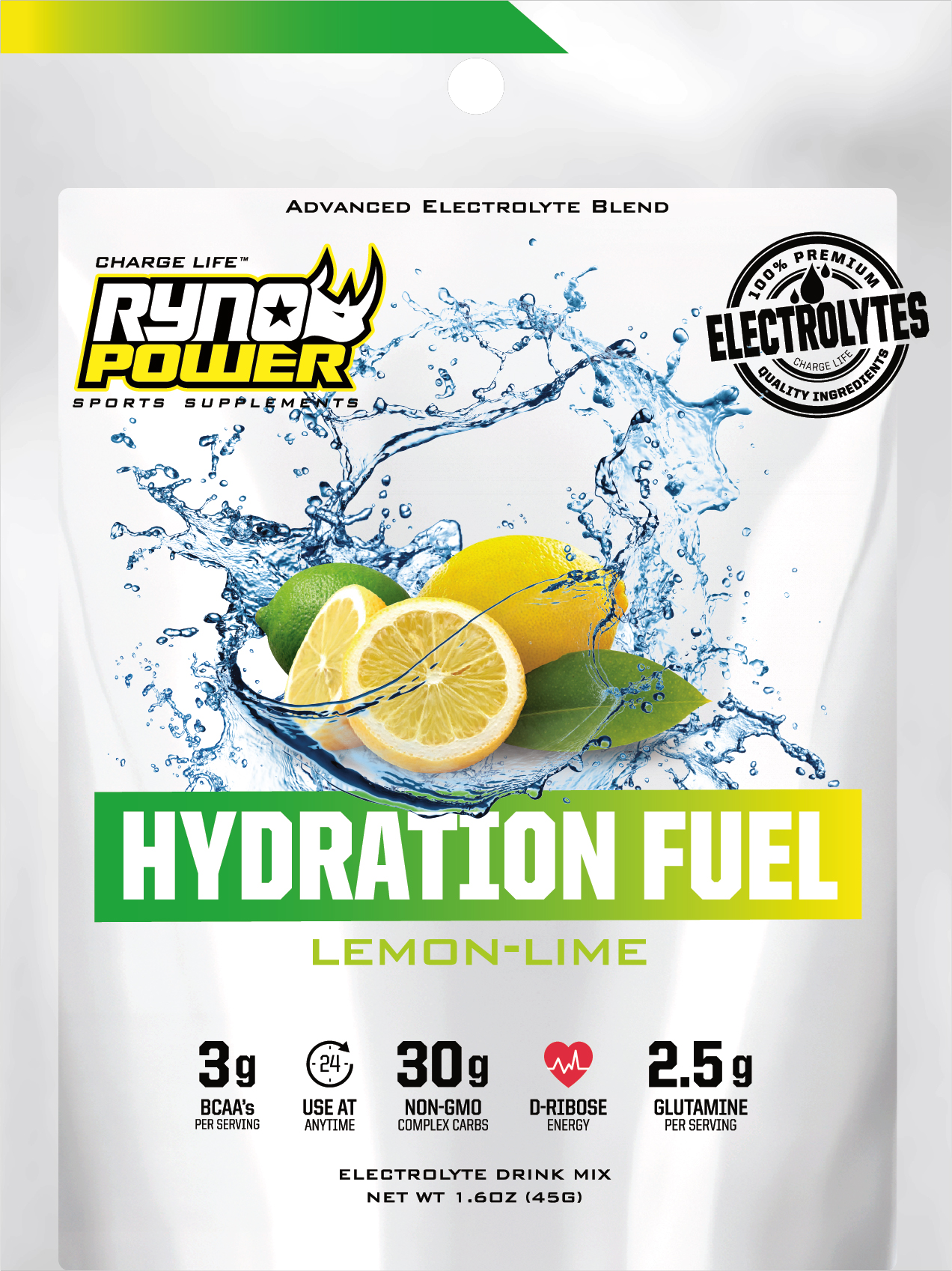 HYDRATION FUEL Lemon-Lime Electrolyte Drink Mix