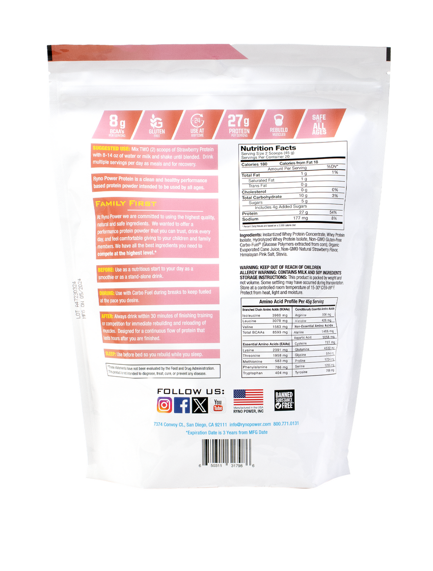 PROTEIN Premium Whey Strawberry Powder